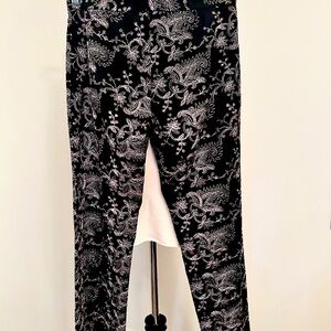 NICOLE MILLER vintage size 10 black embroidered ladies pants
